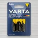 Солевая батарейка Varta Super Heavy Duty R3, AAA, 1,5 В, 4 шт./уп.