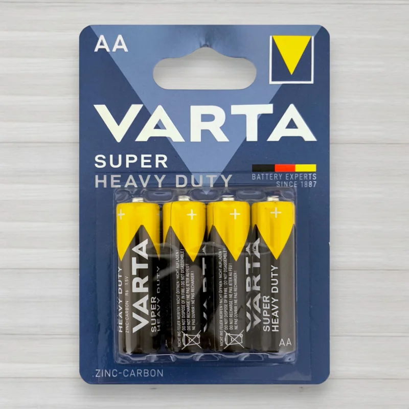 Солевая батарейка Varta Super Heavy Duty R6, AA, 1,5 В, 4 шт./уп.