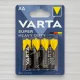 Солевая батарейка Varta Super Heavy Duty R6, AA, 1,5 В, 4 шт./уп.