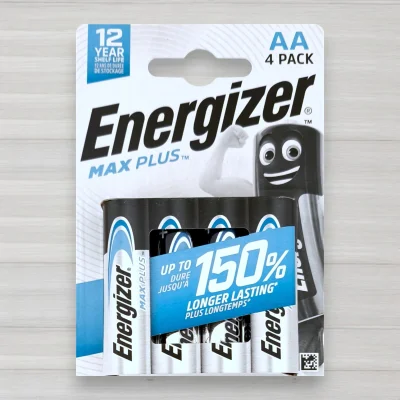 Щелочная батарейка Energizer Max Plus LR6, AA, 1,5 В, 4 шт. в упаковке