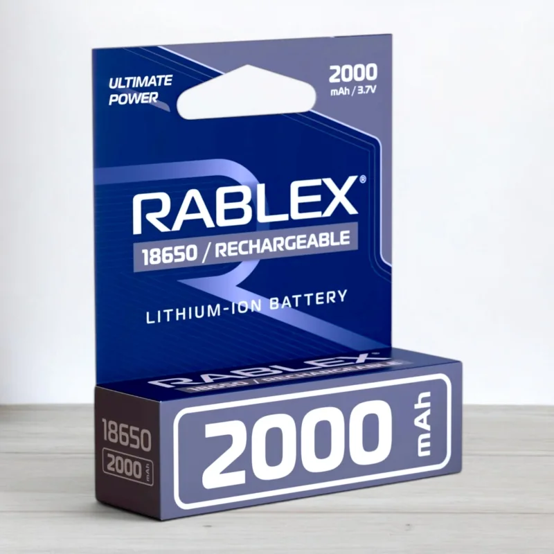 Акумулятор Rablex 18650 Li-ion, 2000mAh, 3,7V