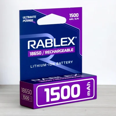 Акумулятор Rablex 18650 Li-ion, 1500mAh, 3,7V
