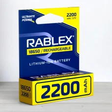 Аккумулятор Rablex 18650 Li-ion, 2200 мАч, 3,7 В