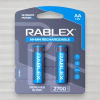 Аккумулятор Rablex AA HR6 Ni-MH, 2700 мАч, 1,2 В, 2 шт./уп.