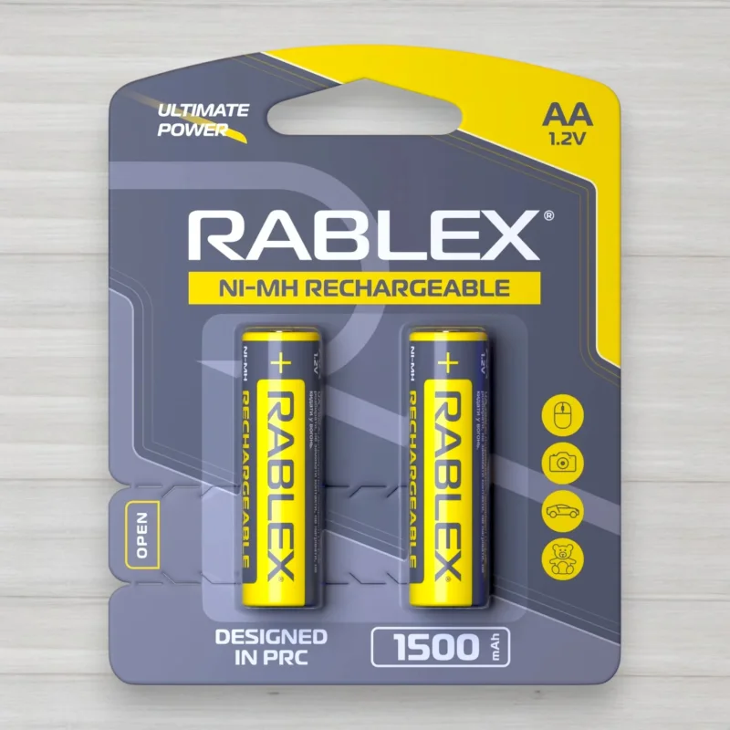 Аккумулятор Rablex AA HR6 Ni-MH, 1500 мАч, 1,2 В, 2 шт./уп.