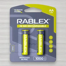 Аккумулятор Rablex AA HR6 Ni-MH, 1000 мА·ч, 1,2 В, 2 шт./уп.