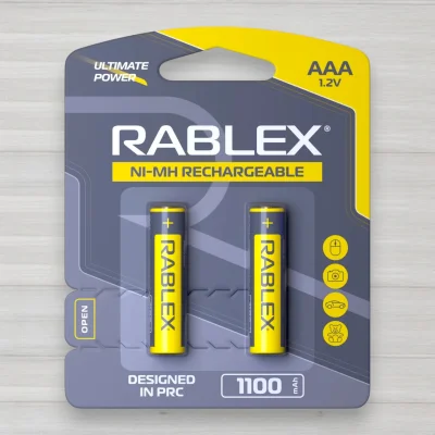 Акумулятор Rablex AAA HR3 Ni-MH, 1100mAh, 1,2V, 2шт/уп