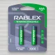 Аккумулятор Rablex AAA HR3 Ni-MH, 1000 мА·ч, 1,2 В, 2 шт./уп.