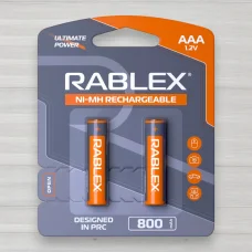 Аккумулятор Rablex AAA HR3 Ni-MH, 800 мА·ч, 1,2 В, 2 шт./уп.
