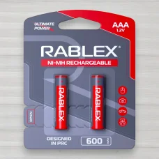 Аккумулятор Rablex AAA HR3 Ni-MH, 600 мАч, 1,2 В, 2 шт./уп.