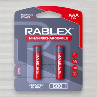 Акумулятор Rablex AAA HR3 Ni-MH, 600mAh, 1,2V, 2шт/уп