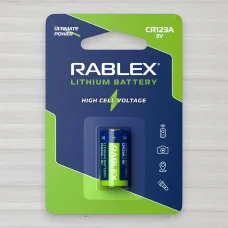 Батарейка литиева Rablex CR123A, 3V