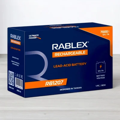 Акумулятор свинцево-кислотний Rablex 12V RB1207, 7000mAh, 7A