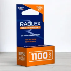 Аккумулятор Rablex 18350 Li-ion, 1100 мАч, 3,7 В