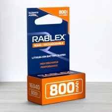 Аккумулятор Rablex 16340 Li-ion, 800 мАч, 3,7 В
