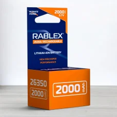 Аккумулятор Rablex 26350 Li-ion, 2000 мАч, 3,7 В