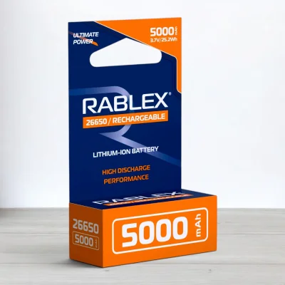 Акумулятор Rablex 26650 Li-ion, 5000mAh, 3,7V