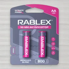 Аккумулятор Rablex АА Ni-MH, 800 мА·ч, 1,2 В, 2 шт./уп.