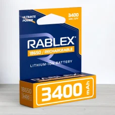 Аккумулятор Rablex 18650 литий-ионный, 3400 мАч, 3,7 В