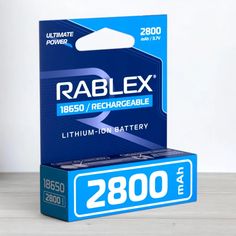 Акумулятор с захистом Rablex 18650 Li-ion. 2800mah, 3,7V