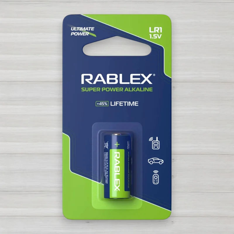 Батарейка лужна Rablex Super Power alkaline LR1, 1,5V