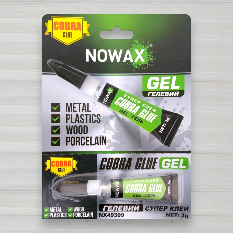 Суперклей Nowax Cobra Gel, 6 шт./уп. по 3 г