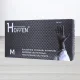 Перчатки нитрилови Hoffen, текстуровани чорни, размер M, 50пар/уп