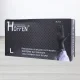 Перчатки нитрилови Hoffen, текстуровани чорни, размер L, 50пар/уп