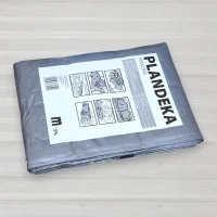 Тент поліпропіленовий сірий Plandeka, щільність 110г/м.кв, 4 Х 6м