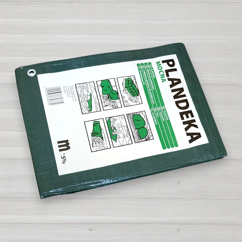 Тент поліпропіленовий зелений Plandeka, щільність 110г/м.кв, 3 Х 5м