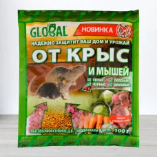 Гранули от щурив та мишей Global, 100г