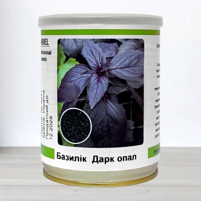 Насіння базиліка Дарк Опал, Україна, Marvel, банка 100г