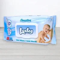 Вологи серветки для дитей Lody Baby, с клапаном, 120шт/уп