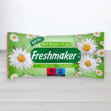 Вологи серветки Superfresh ромашка, 15шт/уп