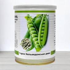 Семена гороху цукрового Кельведонське Диво, Польща, Marvel, банка 100г