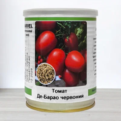 Насіння томату Де Барао Червоний, Україна, Marvel, банка 50г