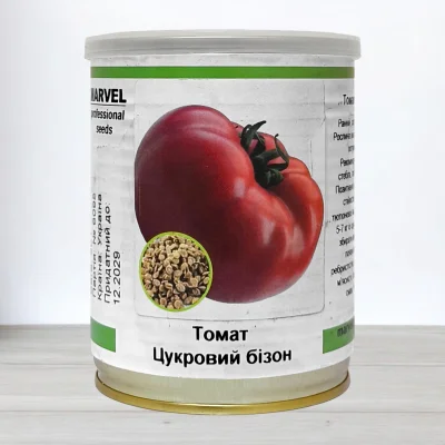 Насіння томату Цукровий Бізон, Польща, Marvel, банка 50г