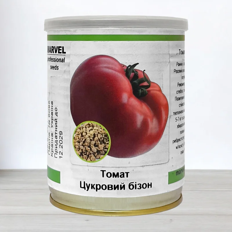 Семена томата Цукровий Бизон, Польща, Marvel, банка 50г