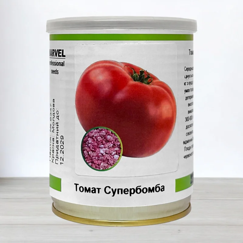 Семена томата Супербомба, Молдова, Marvel, банка 50г