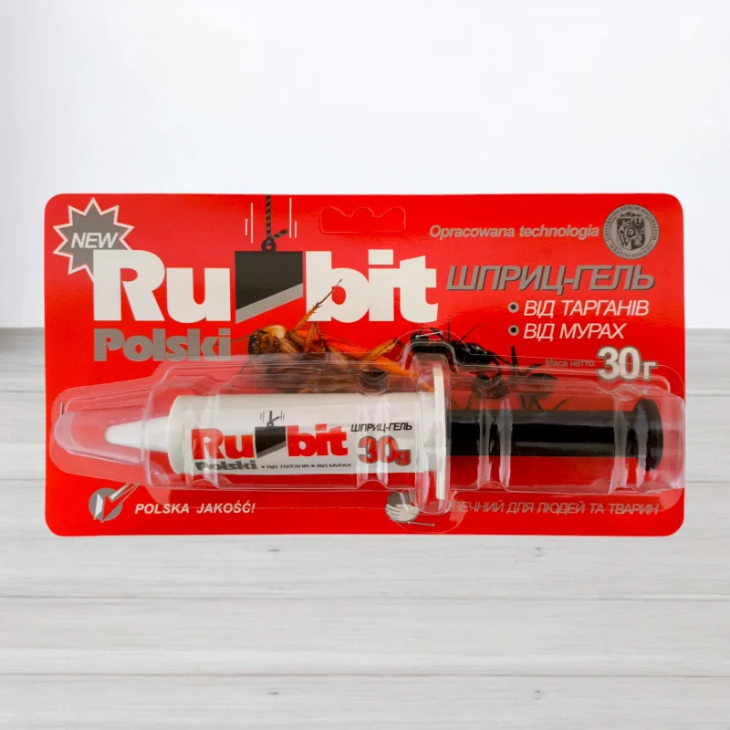 Инсектицид от тарганив та мурах Rubit, шприц-гель 30г