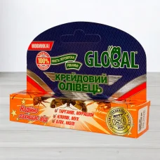 Крейдовий оливець от тарганив, мурах, клопив Global, коробка 20г
