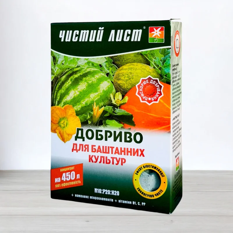 Удобрение кристаличне Чистий Лист, 0,3кг, для баштанних