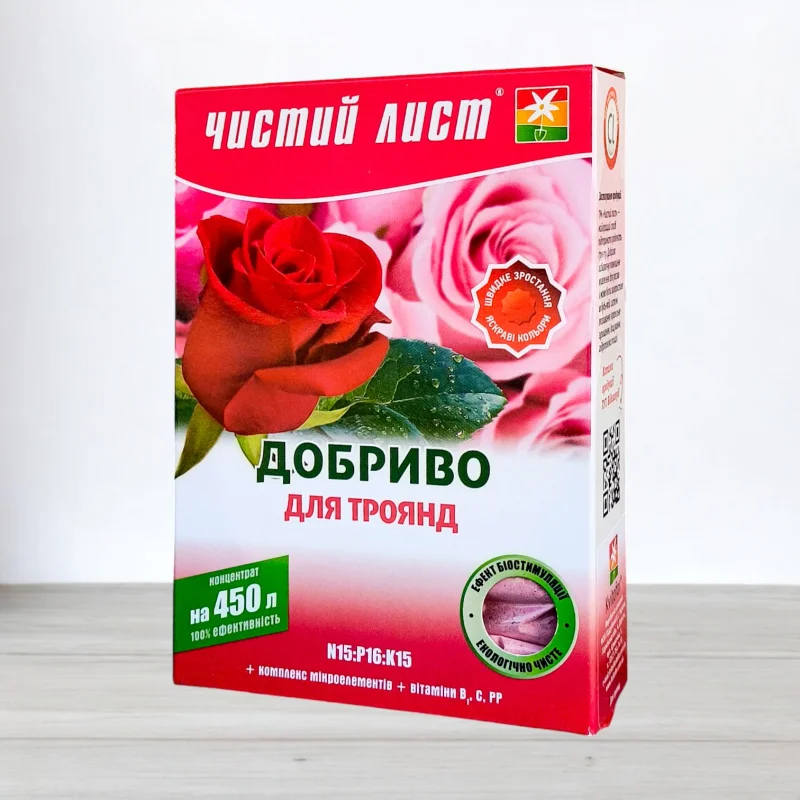 Удобрение кристаличне Чистий Лист, 0,3кг, для троянд