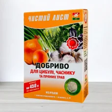 Удобрение кристаличне Чистий Лист, 0,3кг, для лука, часнику, зелени