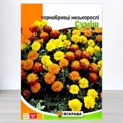 Насіння чорнобривців низькорослих Суміш, Яскрава, 5г