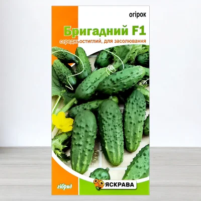 Насіння огірка бджолозапильного Бригадний F1, Яскрава, 0,5г