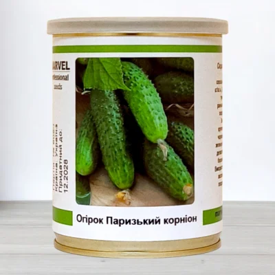 Семена огурца бджолозапильного Паризький Корнишон, Украина, Marvel, банка 100г