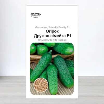 Семена огурца партенокарпичного Дружна Симейка F1, Украина, Marvel, 3г, 90-100 насинин