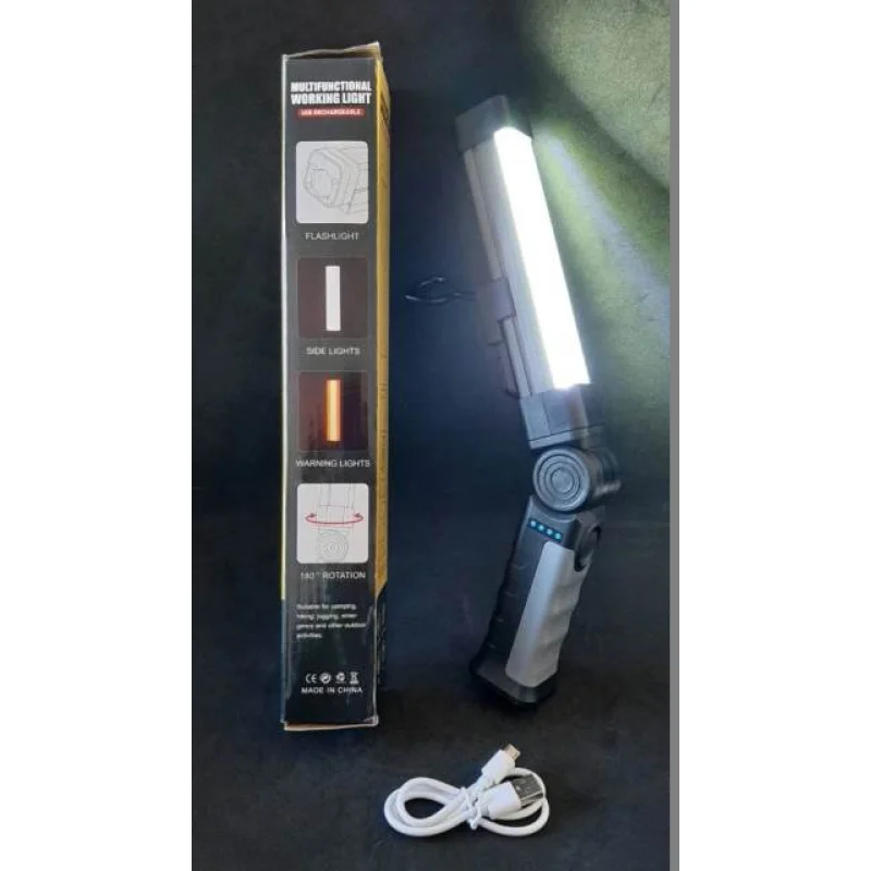 Лихтар поворотний акумуляторний на магнити с гачком Multifunctional Working light