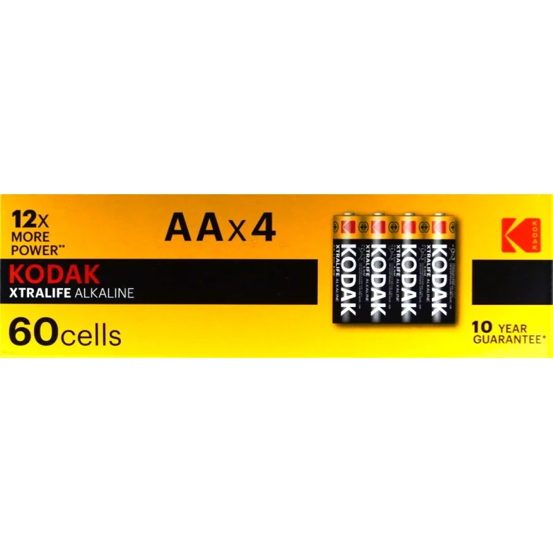 Щелочная батарейка Kodak Extra Life, тип LR6, AA, 1,5 В, 4 шт. в упаковке